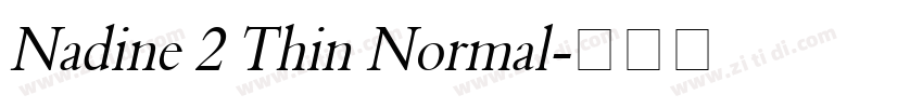 Nadine 2 Thin Normal字体转换